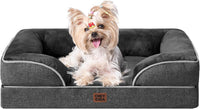 EHEYCIGA Orthopedic Dog Beds Large Sized Dog - Dark Grey / 24.0"l X 18.0"w X 6.0"th