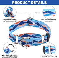 Hikiko Martingale Dog Collar Without Buckle - Blue Mountain / Large - image 4