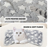 1 Pack 3 Puppy Blanket, Fleece Pet Small Dog Blanket for Puppy Cat, 40"x30" – Essentials for Dogs - Large(40"x30") / Bone/Love/Star - image 2