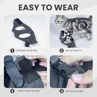 Cat Harness and Leash - Ultra Light Escape Proof Kitten Collar Cat Walking Jacket with Running - Dark Grey / Large - image 3