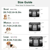Love's Cabin Small Dog Tent Crates Cage Indoor/Outdoor, Portable Exercise Playpen for Dog and Cat, Foldable Pop Up Dog Kennel Playpen with Carrying Case (Grey)