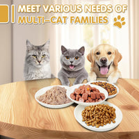 6 Pack Cat Food Bowl, Ceramic Cat Bowls - White-B - image 4