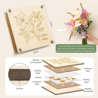 Aboofx Wooden Flower Pressing Kit - 11" x 11" 10 Layers - image 4