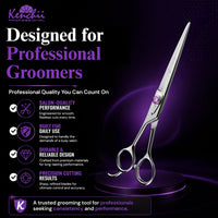 Kenchii Scorpion Dog Grooming Scissors 7in Curved - 7" Straight - image 4