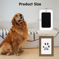 Inkless Paw Print Kit for Dogs, Cats & Babies - Black Pad,Walnut Wood Frame / 4-Pack,Medium - image 4