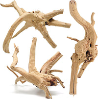 WDEFUN 3 PCS Natural Driftwood for Aquarium Decor Fish Tank - Spiderwood （7-11 inch pack of 3）