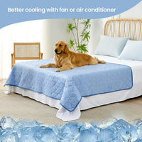 Cozy Bliss Leakproof Cooling Blanket for Large Dogs, Q-Max 0.5 - Heather Haze Blue / 60*80 - image 2