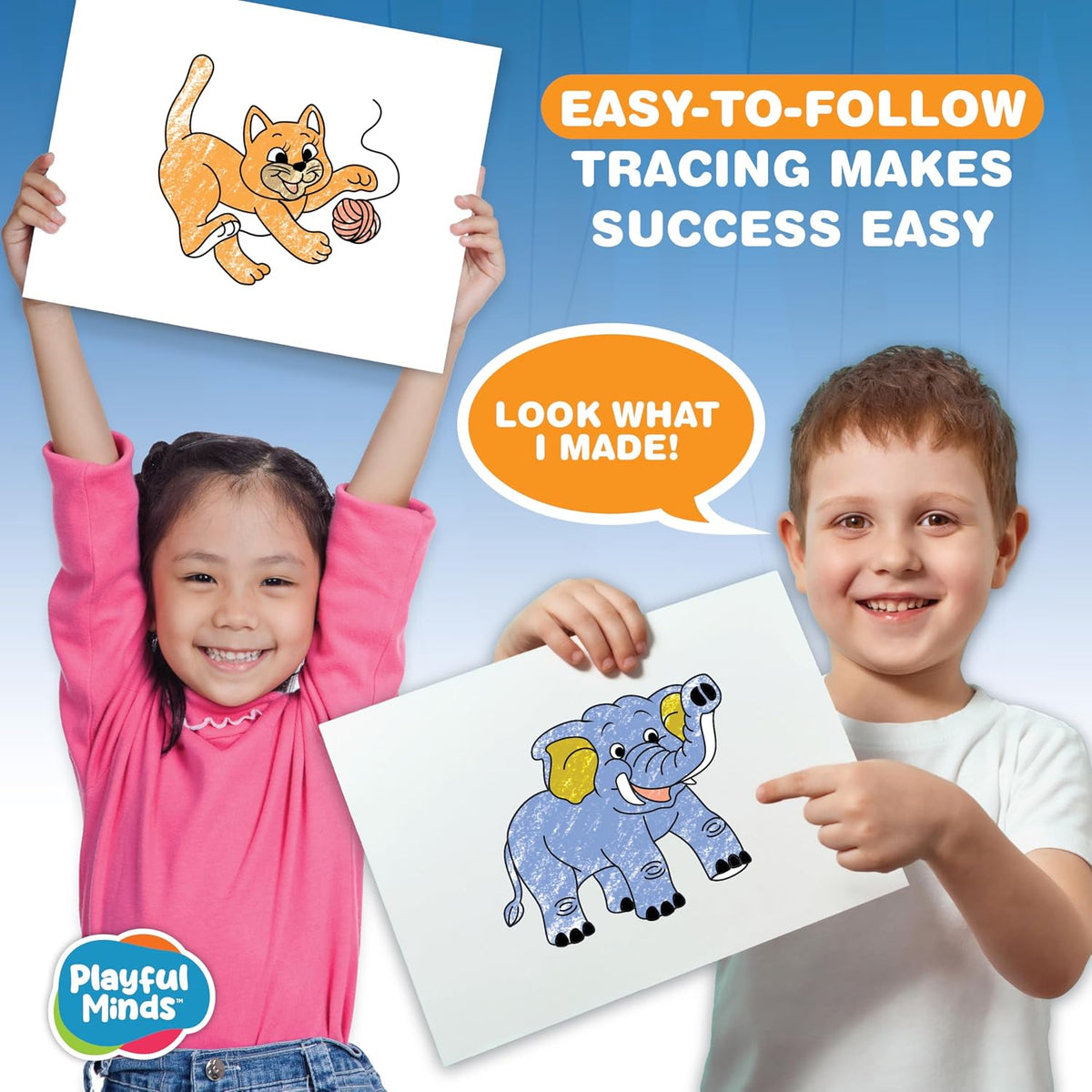 Thin Air Brands drawing projector for kids with animal discs, crayons and paper pad - view 4