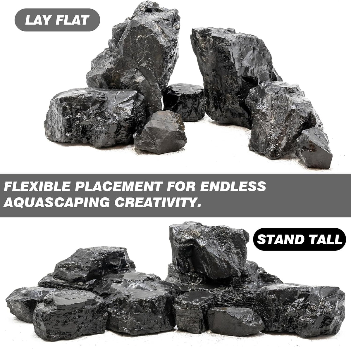 Aquarium Rock 5lb Fish Tank Stones for Aquarium Aquascape - 10LB(7pcs)3-7in. - image 3