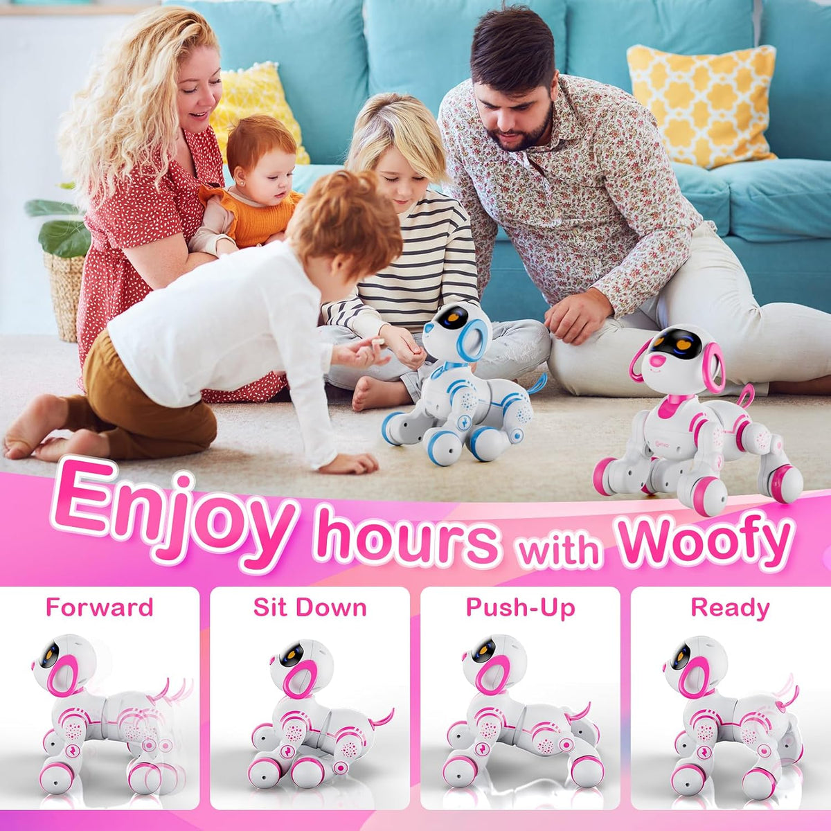 Contixo R3 Robot Dog Toy for Children - Pink - image 3