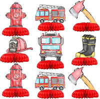 HaPiBiDesign transportation party decorations, 10 honeycomb table centerpieces - view 5