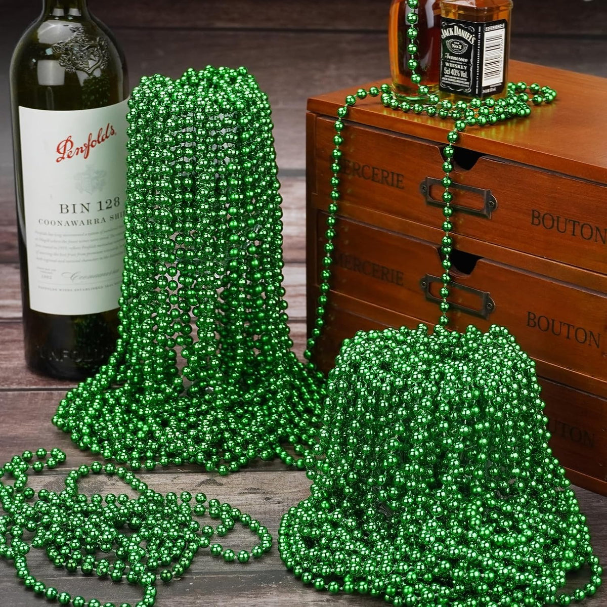 YAXINRUI 120 PCS St. Patricks Day Necklaces - Green / 12 Pcs - image 3