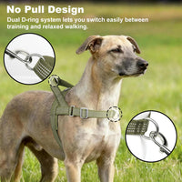 No pull dog harness with back handle, front clip and reflective stitching - view 2