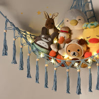 Stuffed Animal Toy Storage Hammock with LED Light - Blue / L (39.5"*39.5"*48") - image 2