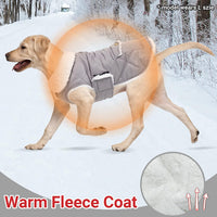 Dog Winter Coat for Cold Weather - Grey / Medium - image 3