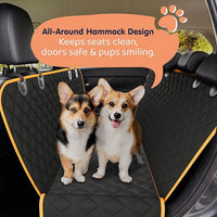 Dog Car Seat Cover for Back Seat, Waterproof Hammock for Car, SUV & Truck, Non-Slip Backseat Cover for Dogs, Heavy-Duty Dog Hammock Style Seat Protector Pets, Easy to Install & Clean