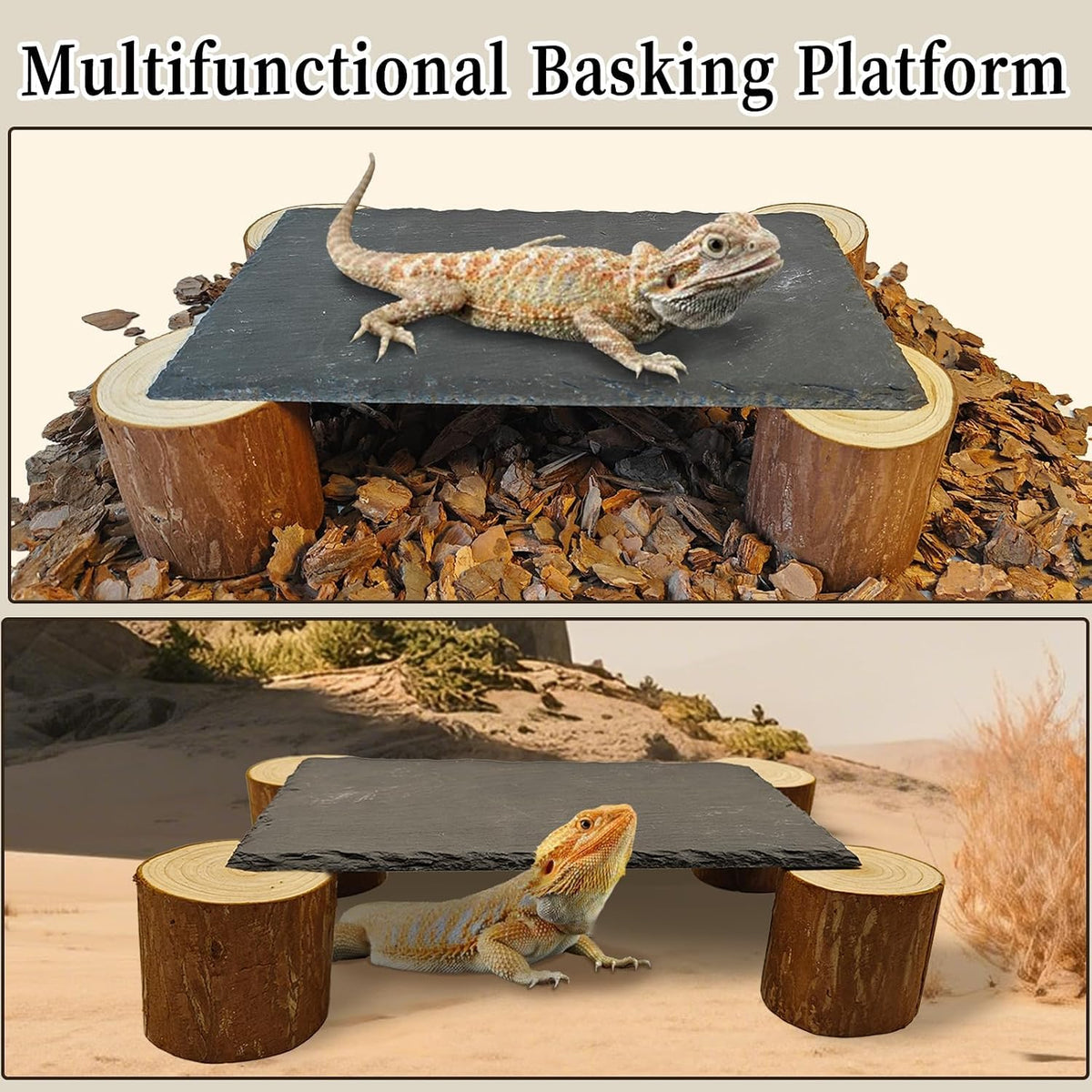 Bearded Dragon Basking Platform - XL - 10" x 6" x 2.4" - image 2