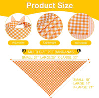 Pink Dog Bandanas Girl Large 2PCS, Summer Spring Plaid Scarf – Essentials for Dogs - blue orange green / X-Large - image 3