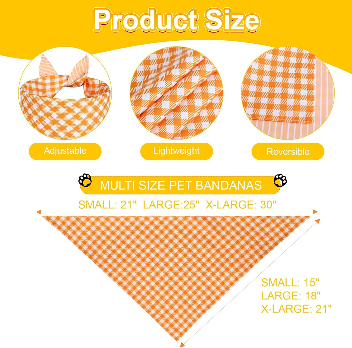 Pink Dog Bandanas Girl Large 2PCS, Summer Spring Plaid Scarf – Essentials for Dogs - blue orange green / X-Large - image 3