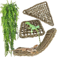 Reptile Hammock, Large Lizard Lounger - 【▲+■+▄+Green】