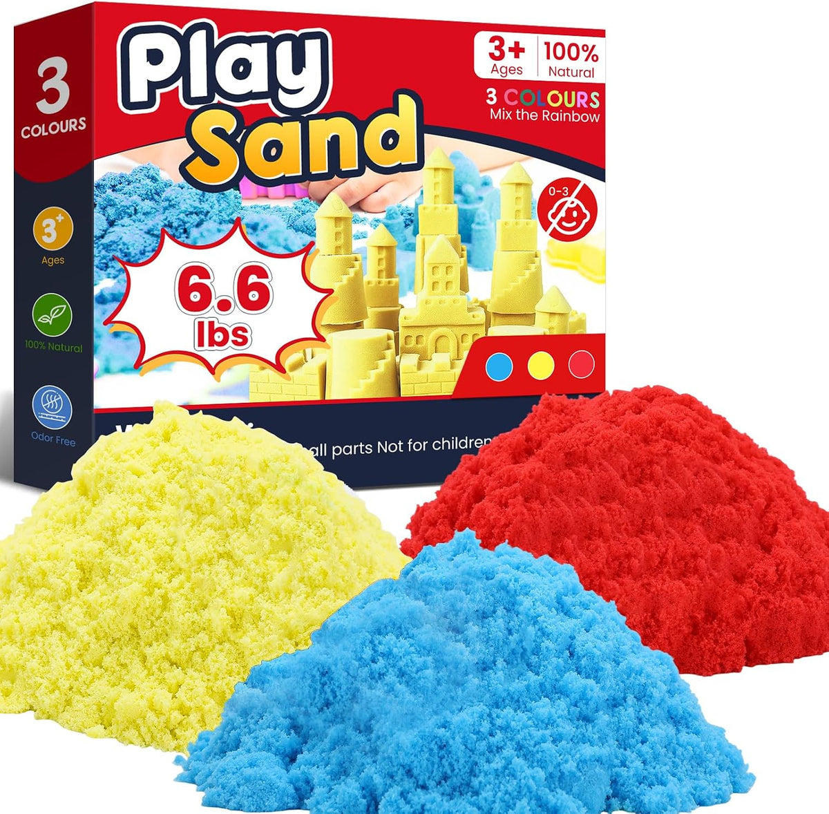 FURWEY Play Sand, Kids Shaping Sculpting - 6.6LBS