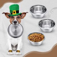 10 Pcs 8 Cup Metal Dog Bowls Stainless Steel Food Dish – Essentials for Dogs - 16 - image 2