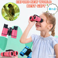 Kids Binoculars Ages 3-12 with Compass & Whistle – Fun for Kids & Family - Pink - image 2
