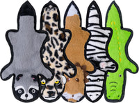 No Stuffing Dog Toys Crinkle Squeaky - Assorted 5 Pack / Small