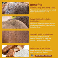 Coat Care Powder for Horses 8.4oz | Made in USA | Equine Skin Conditioner for Sweet Itch, Rain Rot & Skin Issues | Effective Dry Horse Shampoo & Daily Preventative | Herbal & Natural Formula