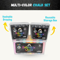 CocoNut Outdoor jumbo sidewalk chalk bucket with 40 thick chalk sticks in 7 colors - view 24