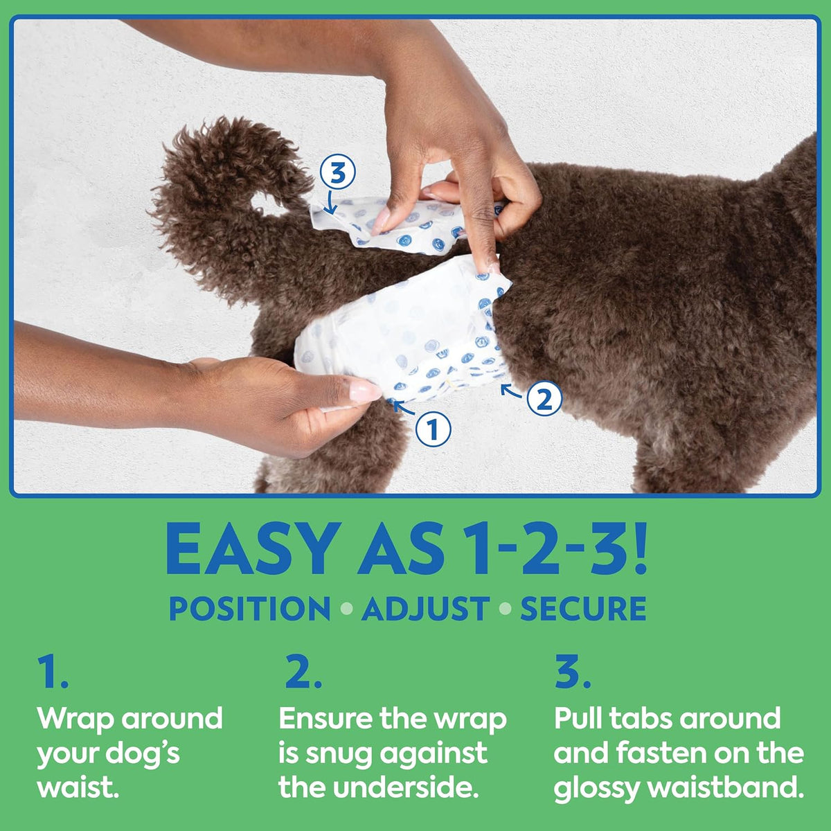 OUT! PetCare Male Dog Diapers, Disposable Belly Bands - M/L / 32 Count - image 4