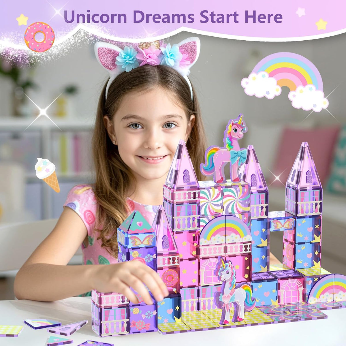 GobiDex Unicorn Toys Magnetic Tiles - image 2