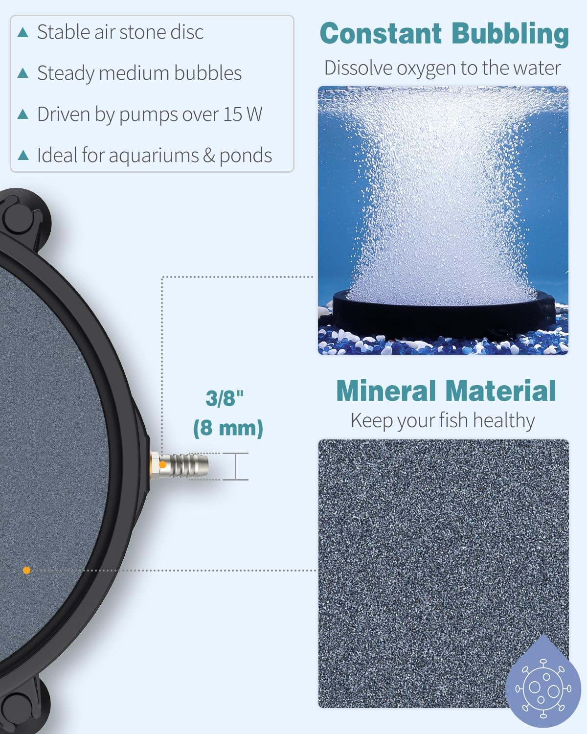 Pawfly Aquarium 4 Inch Air Stone - 8 inch - image 4