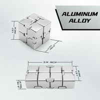 DOLASEV silver metal infinity cube fidget toy made of zinc alloy - view 17