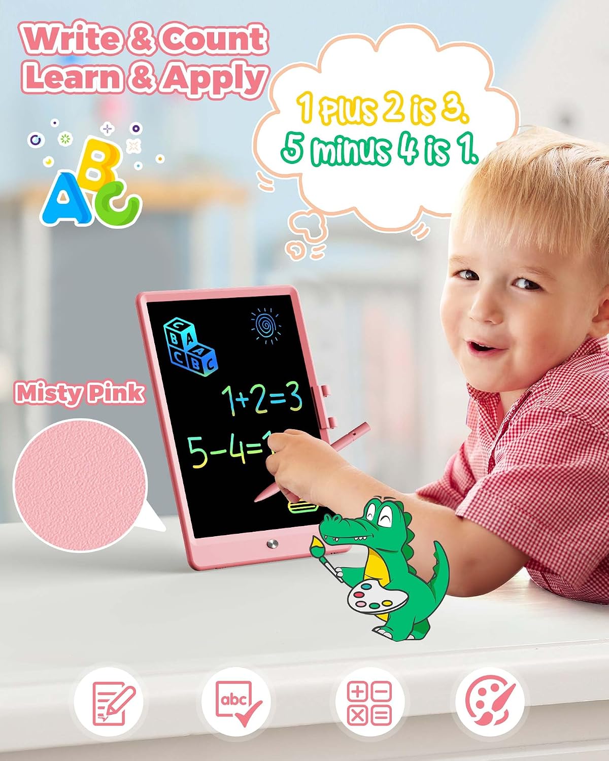 KOKODI 12 Inch LCD Writing Tablet with Anti-Lost Stylus - Pink / 10 inch - image 3