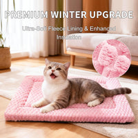 Dog Bed Mat,Reversible & Ultra Soft Kennel Pad-Machine Washable Pet Bed for Dogs & Cats-All-Weather - 18.0" L x 14.0" W x 1.5" Th / Pink - image 2