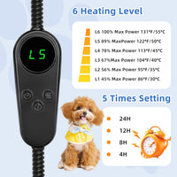 Pet Heating Pad for Cats Dogs Electric Heated Bed Waterproof Warming - Paw Grey / Small：17.7x17.7in - image 3