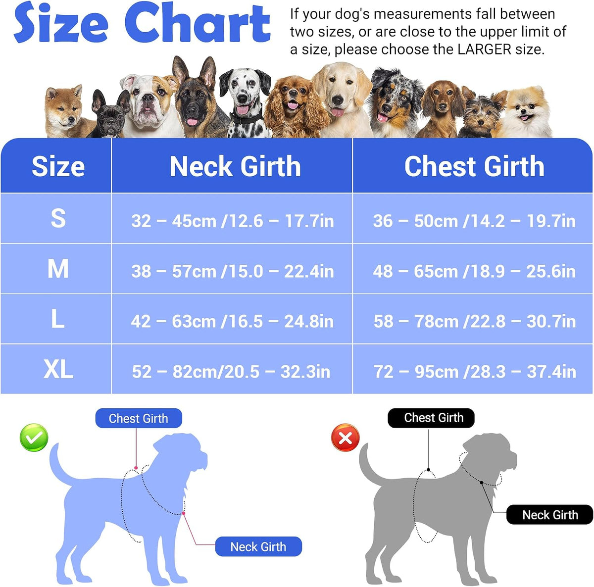 Funfox Dog Harness Medium Sized Dog - Blue / X-Large - image 2