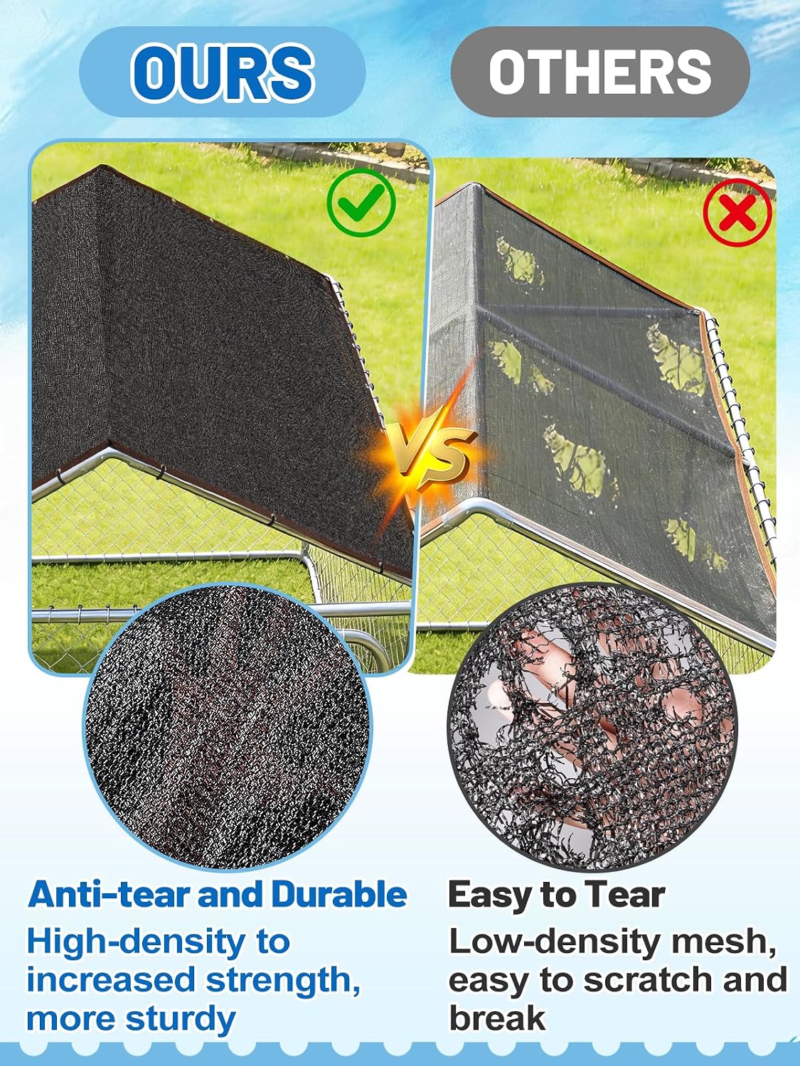 95% High Density Dog Kennel Shade Cover - 10x10ft - image 3