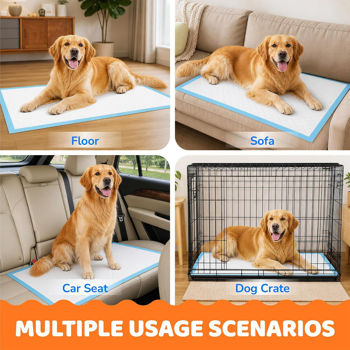 100 Count Puppy Pads 28"x34", Super Absorbent - 28"x34" 100-Count - image 4