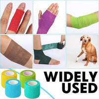 Treela 36 Pcs Self Adherent Bandage 2" X 5 Yard Wrap Breathable Cohesive Bandage Elastic Adhesive Tape for Stretch Athletic Sports Wrist Ankle(Colorful)