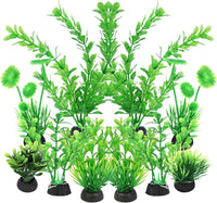 AQUANEAT Artificial Fish Tank Plants - Green