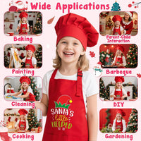 R HORSE Kid Apron and Chef Hat Set - Xmas Red - image 2