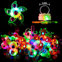 24 PCS LED Light Up Fidget Spinner Ring Glow Sticks Party Favors - image 2