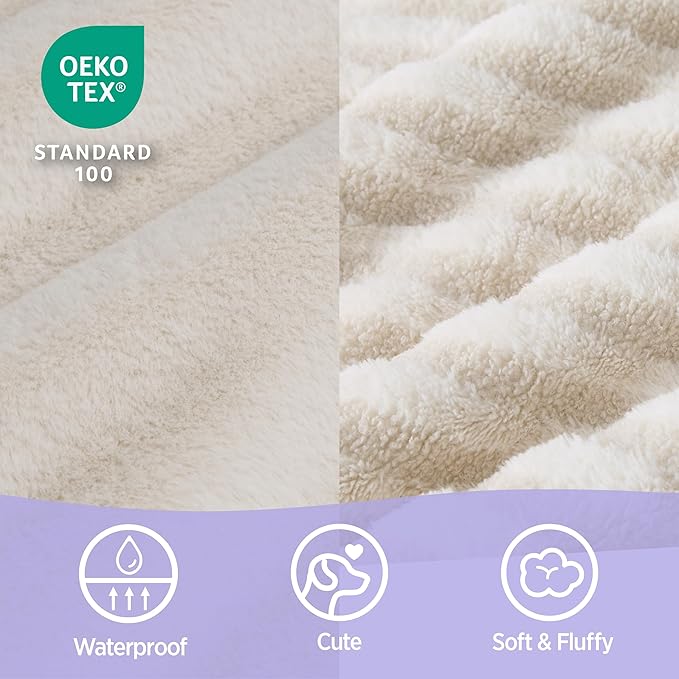 LE SURE Cute Dog Beds for Extra Large Dogs, Orthopedic Waterproof XL Pet Bed with Sides, Non-Slip and Egg-Crate Foam Big Dog Couch Sofa with Washable Removable Cover, Beige