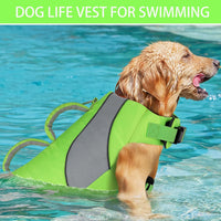 Doglay Dog Life Jacket, Swim Vest for Boating & Swimming - Xl :27.6"-38.6" (Ribcage Girth)- Double Handles / Fluorescent Green+Gray - image 2
