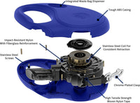 TUG Oval 360° Tangle-Free Retractable Dog Leash with Integrated Waste - Blue / Small - image 4