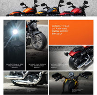 Toy Motorcycle, Pull Back Moto Bike Toy with Sound and Light – Fun for Kids & Family - Black - image 4