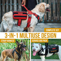 OneTigris Service Dog Vest Harness - M / Red - image 3