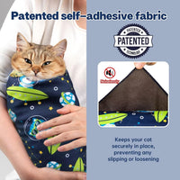 Paw Legend 27.6" Cat Wrap for Grooming Cat Wrap for Cutting Nails Cat - XL(35.4'x35.4") / Alien Cat - image 3